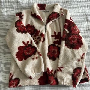 LOFT Floral Sherpa Jacket